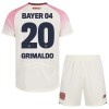 Camisola + Calções Bayer 04 Leverkusen Alejandro Grimaldo 20 Criança Equipamento 2ª 2025-26